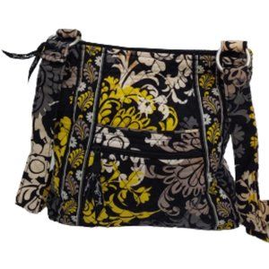 Vera Bradley, Medium, Cross body, Color: Black, tan and gold
